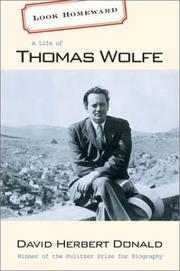 Cover of Look homeward by David Herbert Donald