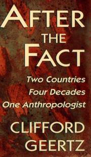 Cover of After the fact by Clifford Geertz
