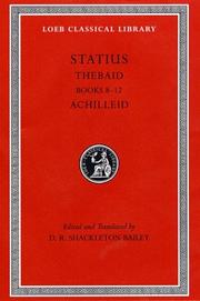Front cover of Thebaid, books VIII-XII by Publius Papinius Statius