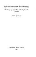Cover of Sentiment and sociability by John Mullan
