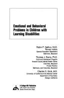 Front cover of Emotional and behavioral problems in children with learning disabilities by Robin P. Gallico