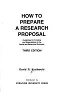 Cover of How to prepare a research proposal by David R. Krathwohl