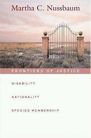Front cover of Frontiers of Justice by Martha Nussbaum