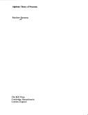 Front cover of Algebraic theory of processes by Matthew Hennessy