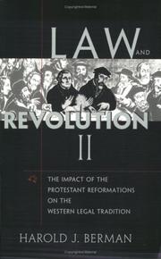 Front cover of Law and Revolution, II, The Impact of the Protestant Reformations on the Western Legal Tradition by Harold J. Berman