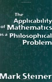Front cover of The applicability of mathematics as a philosophical problem by Mark Steiner