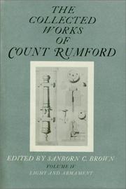 Front cover of Collected Works of Count Rumford, Volume IV by Rumford, Benjamin Graf von