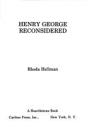 Cover of Henry George reconsidered by Rhoda Hellman