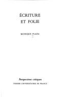 Front cover of Ecriture et folie by Monique Plaza