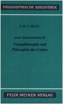 Front cover of Jenaer Systementwürfe by Georg Wilhelm Friedrich Hegel