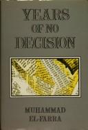 Front cover of Years of no decision by Muhammad El-Farra