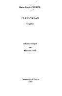 Cover of Jean Calas by Marie-Joseph Chénier