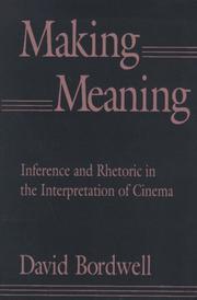 Cover of Making meaning by David Bordwell