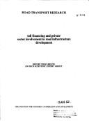 Front cover of Toll financing and private sector involvement in road infrastructure development by Organisation for Economic Co-operation and Development