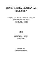 Cover of Ligurinus by Gunther von Pairis