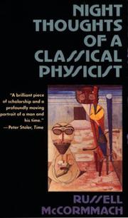 Front cover of Night thoughts of a classical physicist by Russell McCormmach
