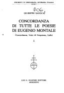 Cover of Concordanza di tutte le poesie di Eugenio Montale by Giuseppe Savoca