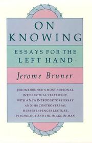Cover of On knowing by Jerome S. Bruner