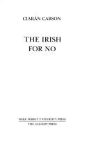 Cover of The Irish for no by Ciaran Carson