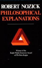 Cover of Philosophical Explanations by Robert Nozick