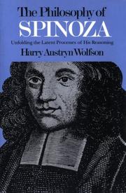 Front cover of The philosophy of Spinoza by Harry Austryn Wolfson