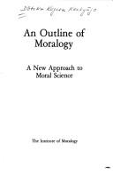Front cover of An outline of moralogy by Unknown