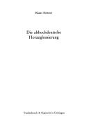 Front cover of Die althochdeutsche Horazglossierung by Klaus Siewert