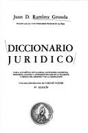 Front cover of Diccionario jurídico by Juan D. Ramírez Gronda
