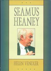 Front cover of Seamus Heaney by Helen Hennessy Vendler