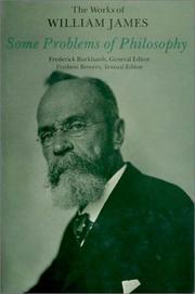 Cover of Some problems of philosophy by William James