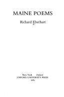 Front cover of Maine poems by Richard Eberhart