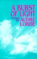 Front cover of A burst of light by Audre Lorde