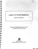 Front cover of Lotus 1-2-3 for beginners by Rebecca Calingo Latif