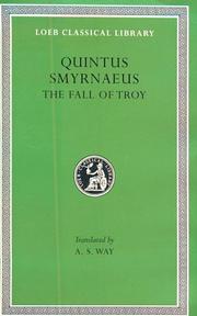 Front cover of The fall of Troy by Quintus Smyrnaeus
