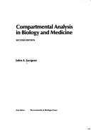 Front cover of Compartmental analysis in biology and medicine by JohnA Jacquez