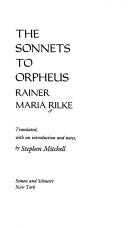 Front cover of Sonette an Orpheus by Rainer Maria Rilke