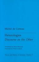 Cover of Heterologies by Michel de Certeau