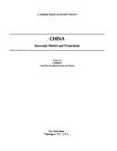 Front cover of China, economic model and projections by World Bank