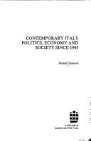 Front cover of Contemporary Italy by Donald Sassoon