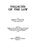 Front cover of Fallacies of the law by Henry S. Wilcox