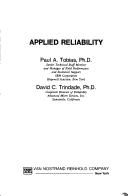 Cover of Applied reliability by Paul A. Tobias