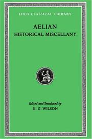 Cover of Historical miscellany by Aelian