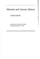 Front cover of Marxism and literary history by John Frow