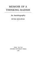 Cover of Memoir of a thinking radish by P. B. Medawar