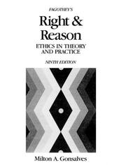 Front cover of Right and reason by Austin Fagothey