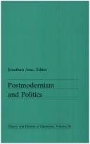 Front cover of Postmodernism and politics by Jonathan Arac