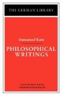 Cover of Philosophical writings by Immanuel Kant