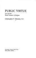 Front cover of Public virtue by Mooney, Christopher F.