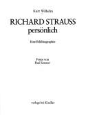 Cover of Richard Strauss persönlich by Wilhelm, Kurt