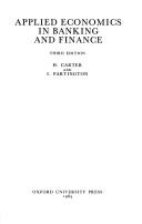 Front cover of Applied economics in banking and finance by H. Carter